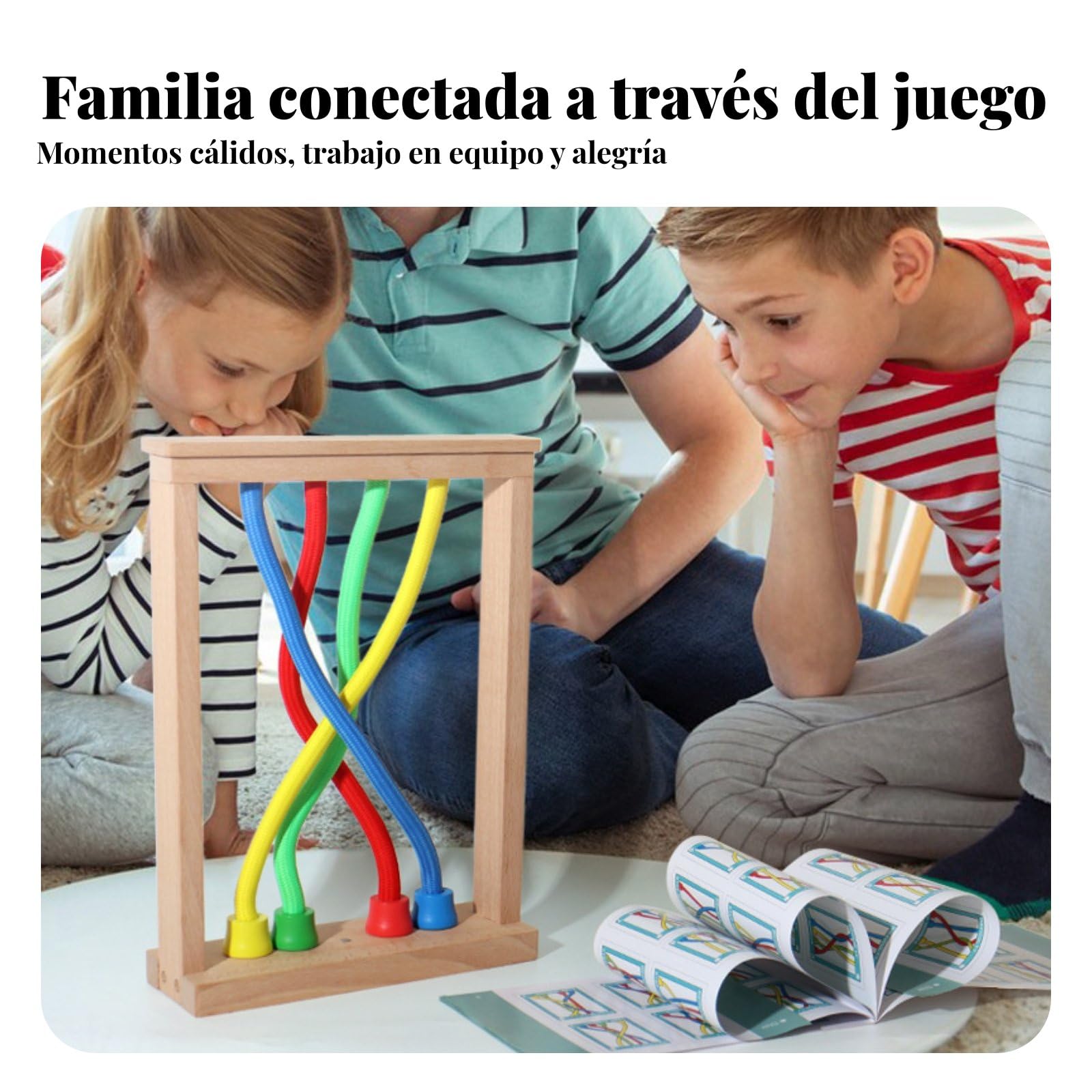 TISHITA Juego senredo Cuerdas Acabado para Fomentar el Razonamiento Lógico y la Comunicación Entre Jugadores con Complejidad Gradual Acuado para Juegos Reuniones