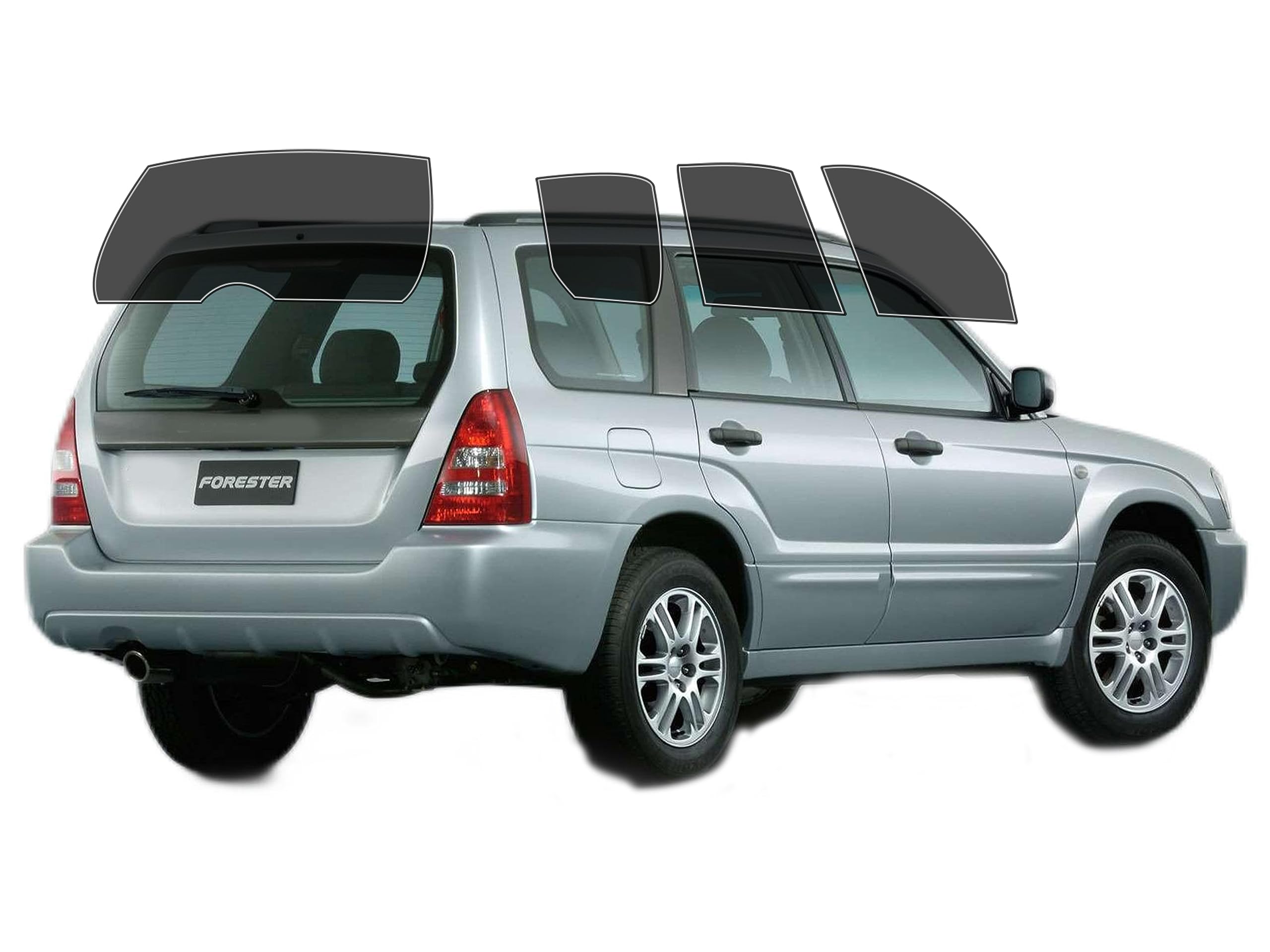 AUTOTEK Precut Windows Tint Film All Sides Cars Sun Blocking Protection Privacy Anti Shatter Glass 2 Ply Film Any Tint Shade kit for Subaru Forester