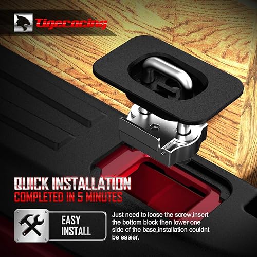 Miniatura 4 de Anclajes retráctiles para cama de camión con anillo en D compatible con 1988-2013 Silverado & Sierra 1500 2500 1988-1998 Silverado 3500 y Sierra