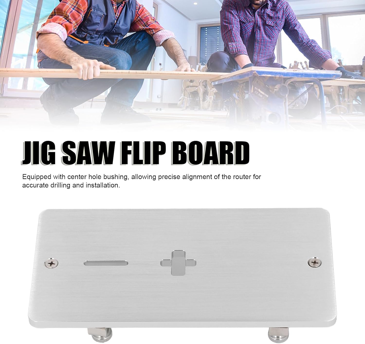 Electric Jig Saw Flip Board Aluminum Alloy Router Table Insert Plate for Woodworking