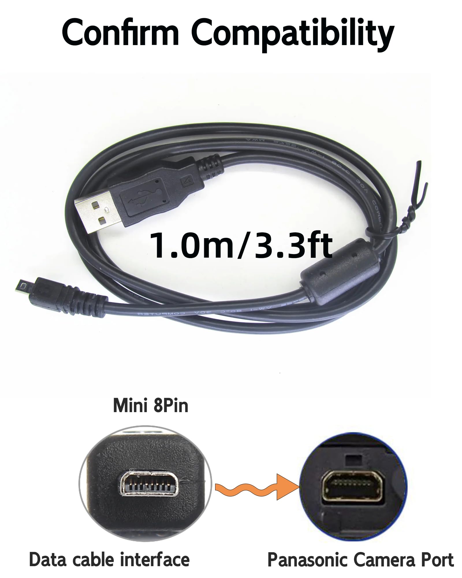 Amazon.co.jp: Gasarsox 3.3フィート USBケーブルコード パナソニック
