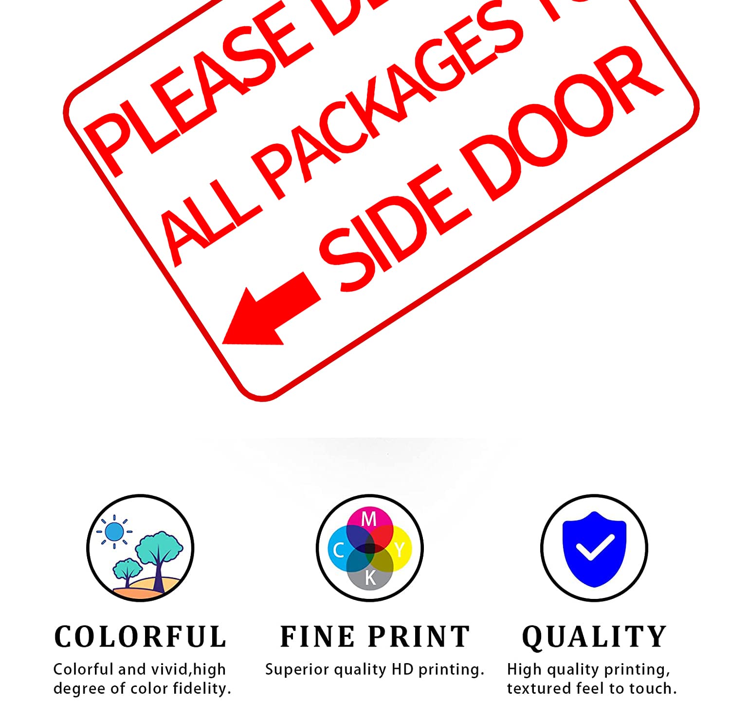 Letrero PARCEL BOX Con Flecha A La Izquierda O Derecha 20