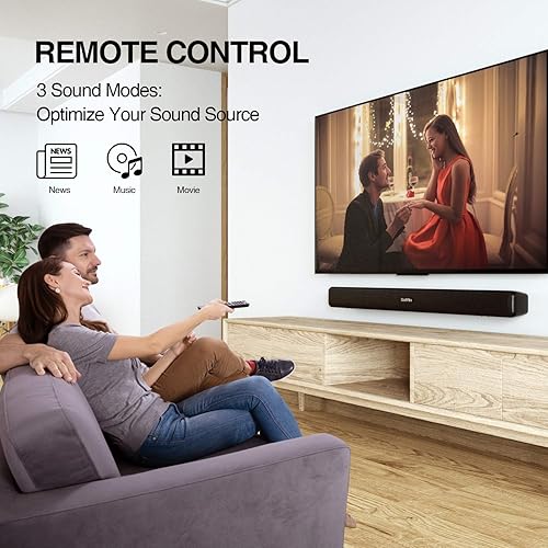 Miniatura 6 de RIOWOIS Barra de sonido, barras de sonido para TV, barra de sonido, sistema de sonido envolvente, audio de cine en casa con Bluetooth 5.0