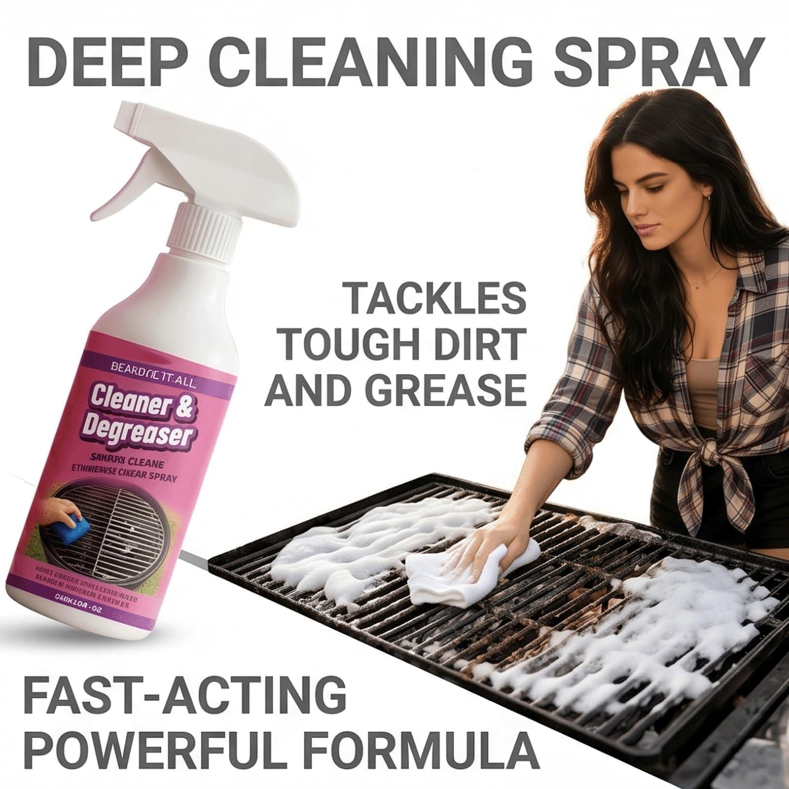 Szybko działający, wytrzymały spray do odtłuszczania grilla, wytrzymały środek do czyszczenia grilla BBQ, profesjonalnie wytrzymały BBQ Reiniger & Degreaser gril Cleaner Heavy Duty Spray (5 szt)