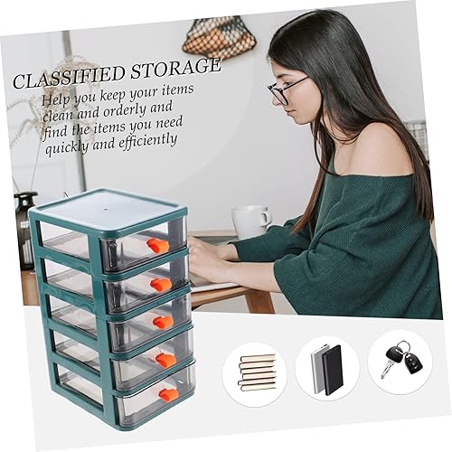 Miniatura 5 de EXCEART Caja de almacenamiento de 3 piezas, mini organizador de almacenamiento de cosméticos, cajones de organización para escritorio, maquillaje,