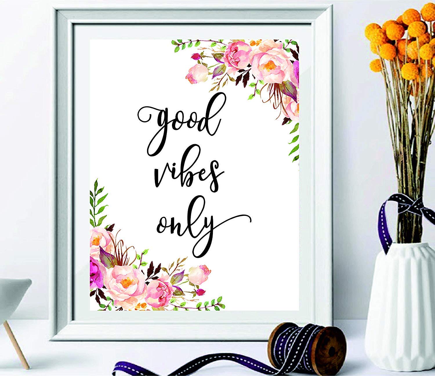 Amazon.com: signatives Good Vibes Only - Printable Wall Art Prints - Wall  Art - Office Décor - Home Décor - Bedroom Décor - Wall Art Print – Baby  Room Decor : Home & Kitchen