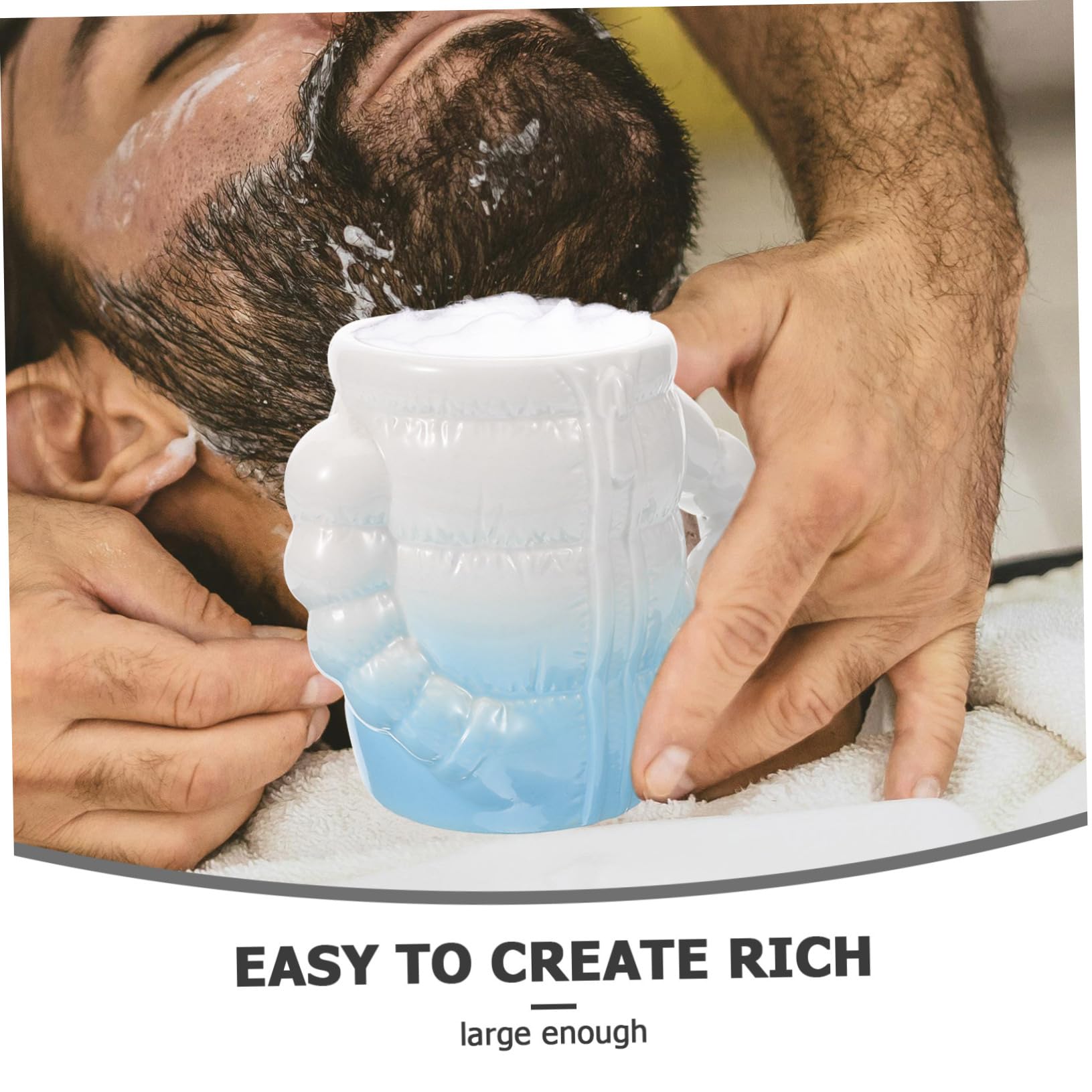 FRCOLOR 3 Piezas De Crema De Afeitar Cuenco De Espuma Jabón De Afeitar Herramienta De Para Hombres Suministros De Cuenco De Reutilizable De