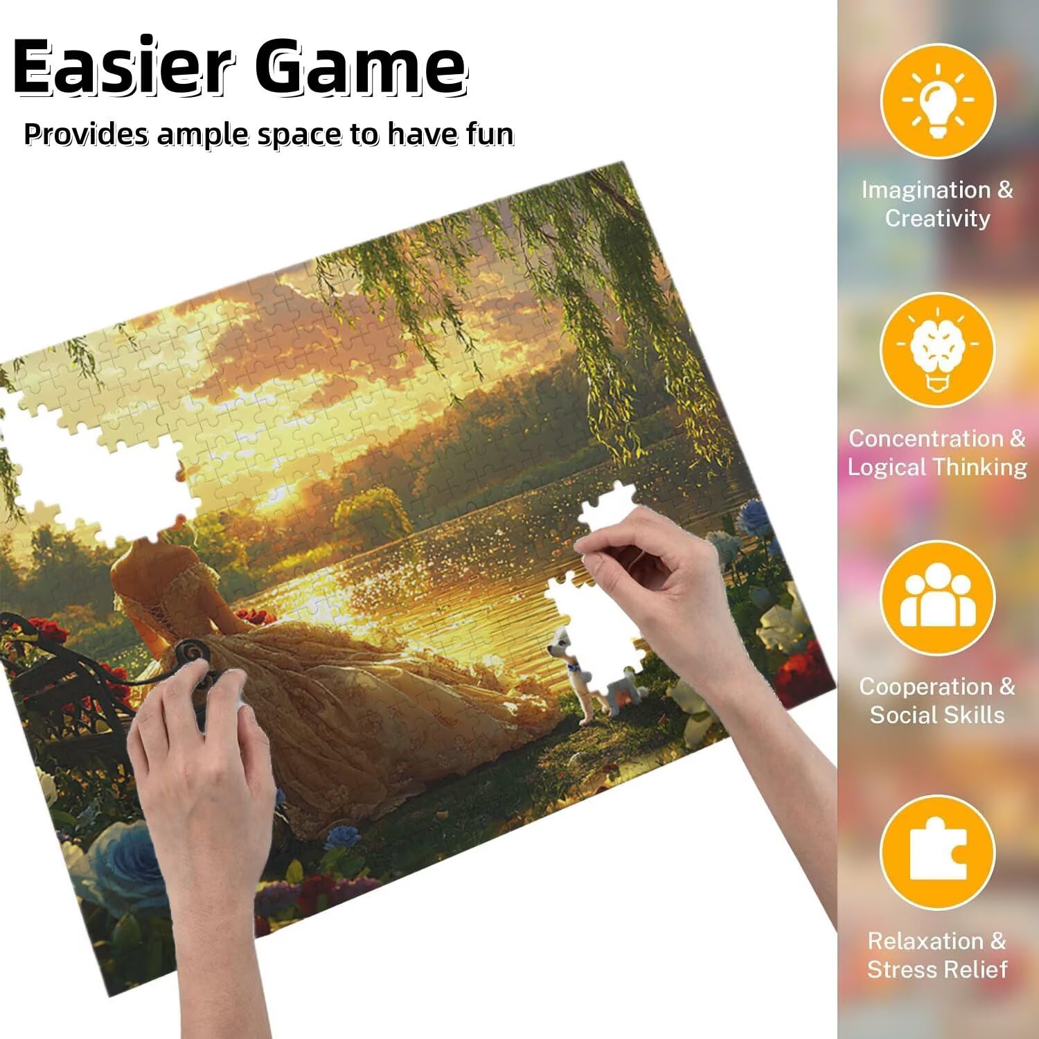 Jigsaw Puzzle, 2000 Pezzi Puzzle Classici, Giardino Puzzle Rilassamento Intelligence, Mpossibile Difficile Puzzle Impegnativo per Adulti Puzzle Gioco Familiare, Regalo per Amore Amico Donnafr0-948