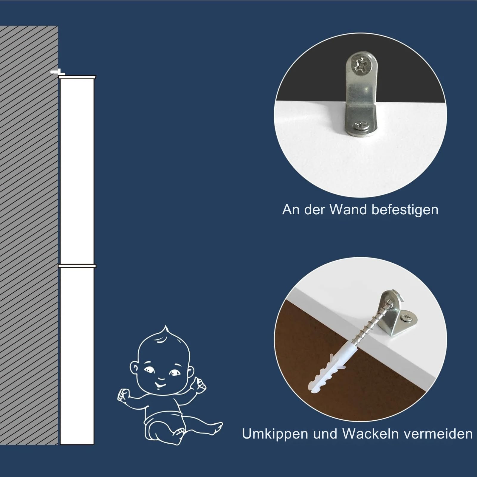 LEADZM Toilettenregal, Toilettenschrank, Regal über Toilette, WC Überbauschrank Freistehend, Überbau Toilettenschrank mit Doppeltüren für Badezimmer, 59 x 22 x 170 cm