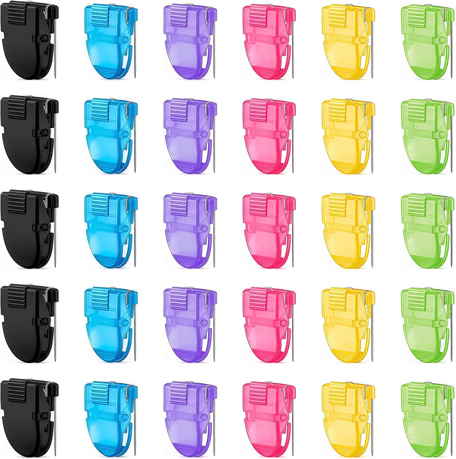 MXCOIRTP 30pcs Cubicle Clips for Walls, Push Pin Clips for Bulletin Board, Cubicle Accessories Fabric Partition Panel Wall Clip for Hanging Photos, Notes, Memos, Data Cables (Multicolor)