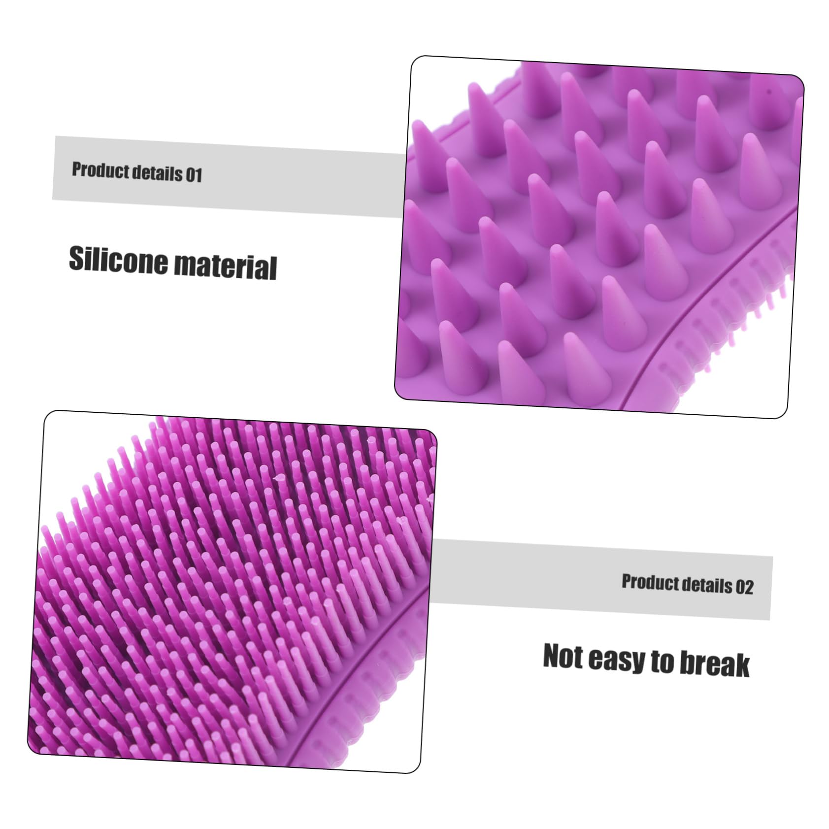 5pezzi Spazzola Massaggiante Per Capelluto Silicone Con Setole Morbide Spazzola Per Doccia e Pulizia Dei Per Massaggio e Rinfrescamento Del Capelluto
