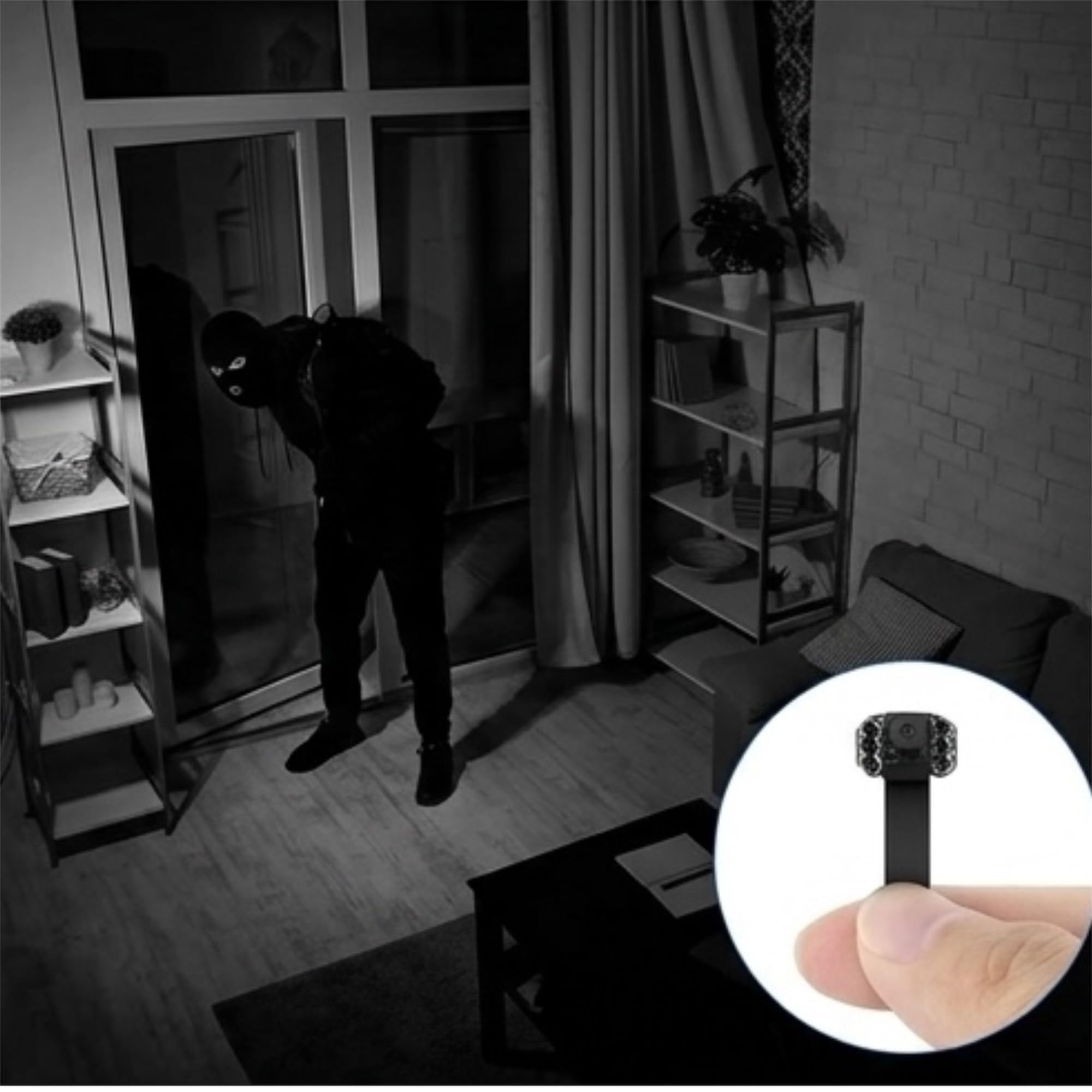 Mini Telecamera WiFi di Sorveglianza con Sensore di Movimento, Infrarossi con Batteria 4 ore, Controllo da Smartphone, Visione Notturna Microcamera 1080P