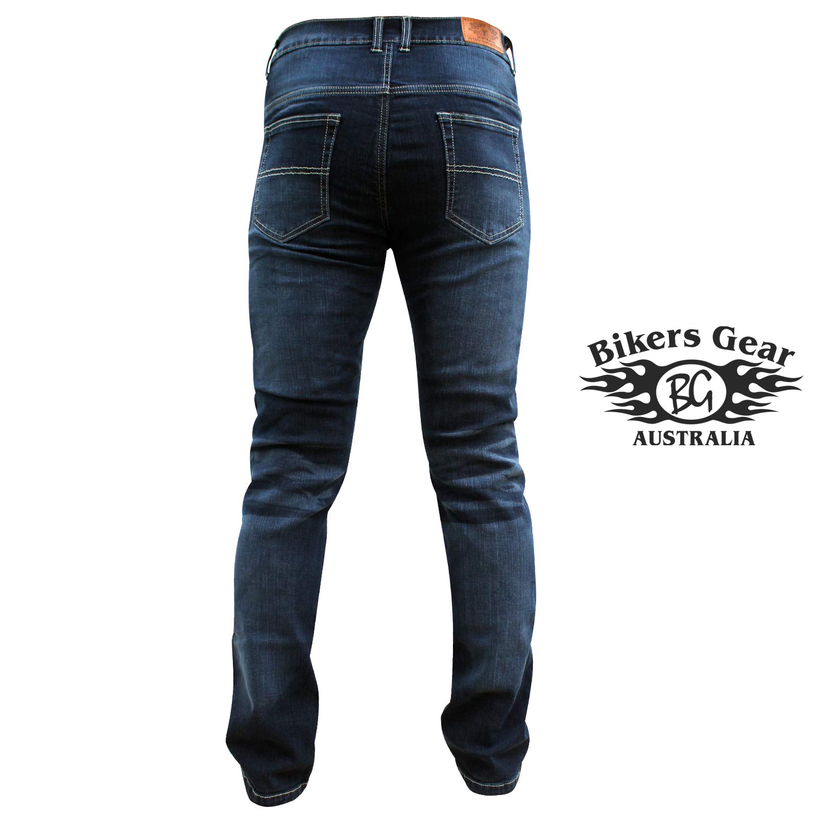 Bikers Gear Blue Stetch Jeans de Motocicleta con Forro de Kevlar para Hombre, elásticos, cómodos, con Armadura CE extraíble Unisex Adulto