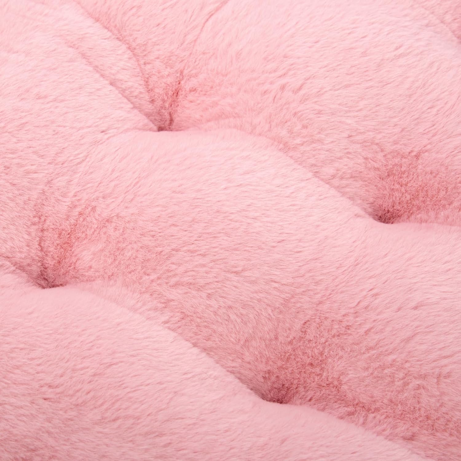 2 Pack Washable Dog Bed, Deluxe Plush Dog Crate Beds with Anti-Slip, Comfy Kennel Pad Pet Sleeping Mat for Large, Medium and Small Dogs (2 Pack x Pink, 35.0" L x 23.0" W x 3.0" Th)