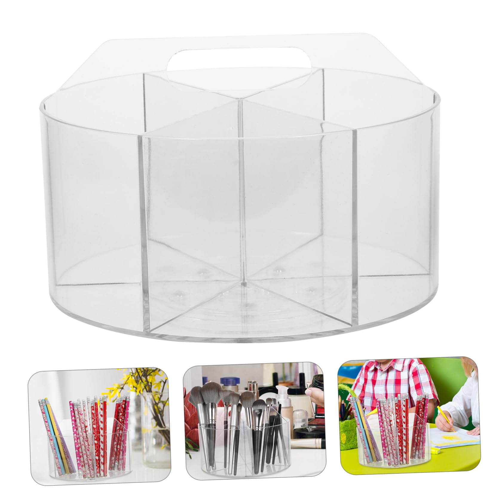 Operitacx Porte-stylo Bureau Rotatif Pour Articles De Papeterie Organisateur De Rangement Pour Pinceaux De Maquillage Et Fournitures Artistiques
