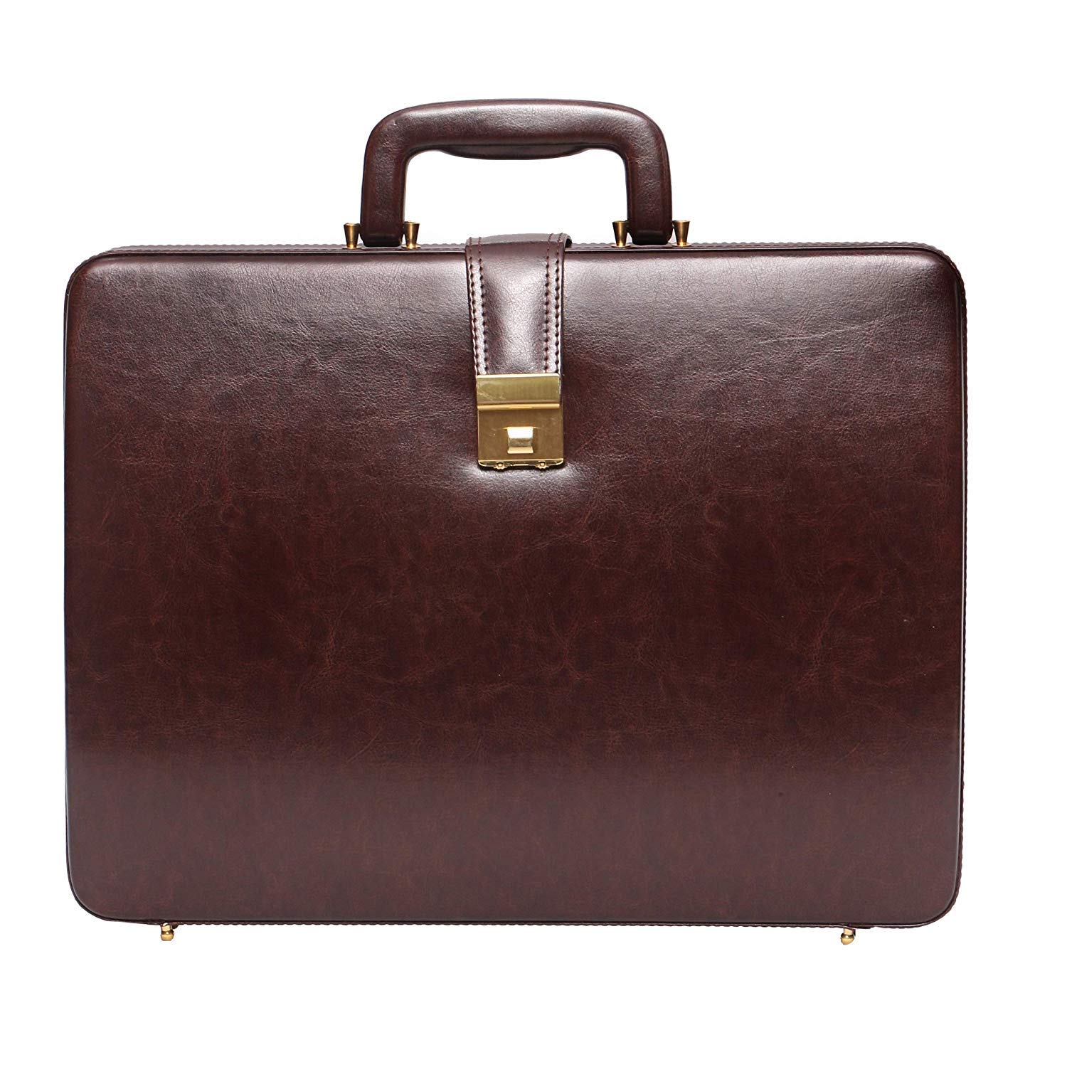 Reo Leather Mens PU Leather Briefcase Bag 15.6 Laptop Compartment Expandable Features High Security Combo Number Lock (Brown) (B07KDJBN2L) Amazon Price History, Amazon Price Tracker