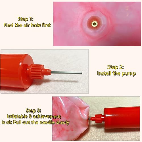 Miniatura 34 de 4 pelotas hinchables marmoleadas y 1 bomba de 9 pulgadas, bolas sensoriales inflables de playa, pelotas hinchables para el patio de recreo escolar