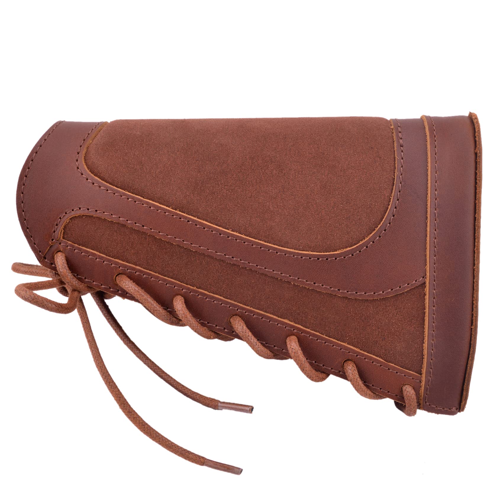 Fond de Crosse en Cuir véritable avec Porte-Cartouches - Compatible .308 .300 44mag 410 - pour Winchester/Marlin - Droitier/Gaucher