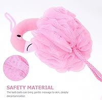 Vista 7 de Beaupretty Loofah para niños: esponja de flamenco - Esponjas de baño para ducha - Depurador corporal