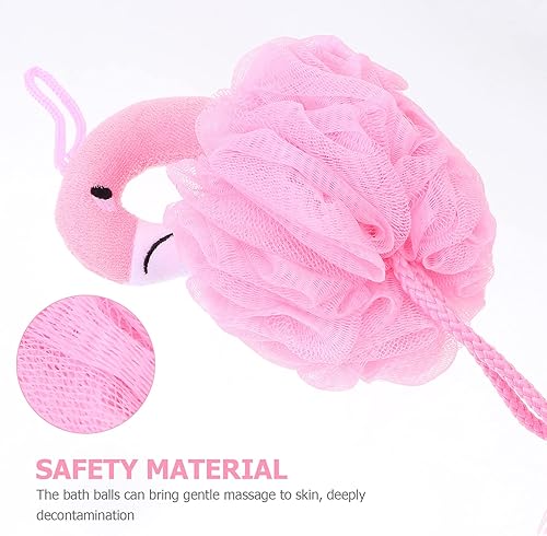 Miniatura 7 de Beaupretty Loofah para niños esponja de flamenco - Esponjas de baño para ducha - Depurador corporal