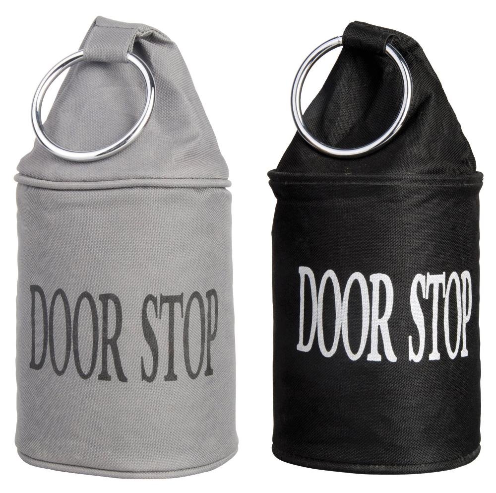 Esschert Design LH146 Door Stopper with Ring, Black or Grey (Pack of 1)