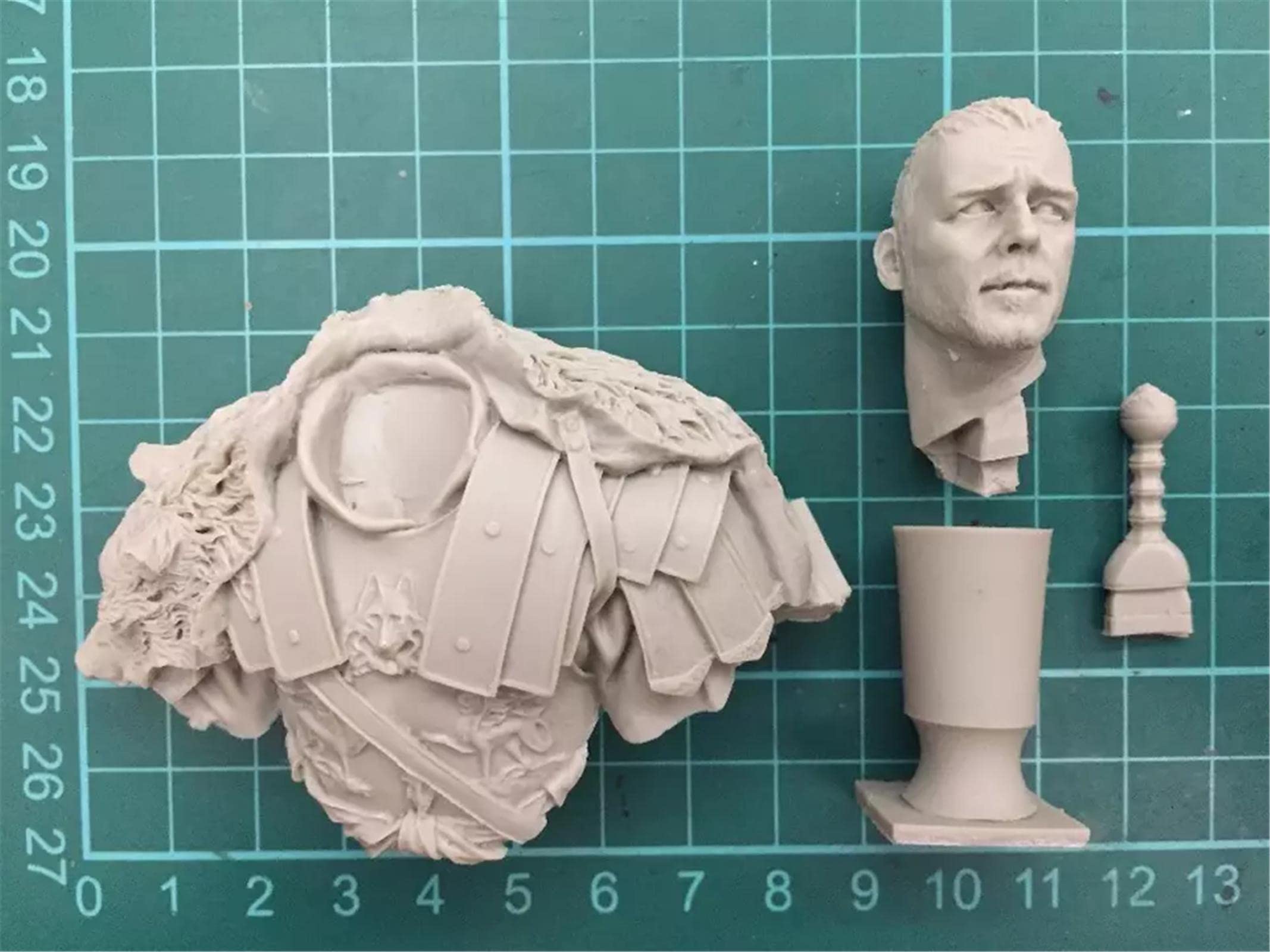 Goodmoel 1/10 Antico Comandante Militare Romano Resina Figura Busto Modello/Soldato Smontato e Non Verniciato Die Cast Kit/Lw-7516