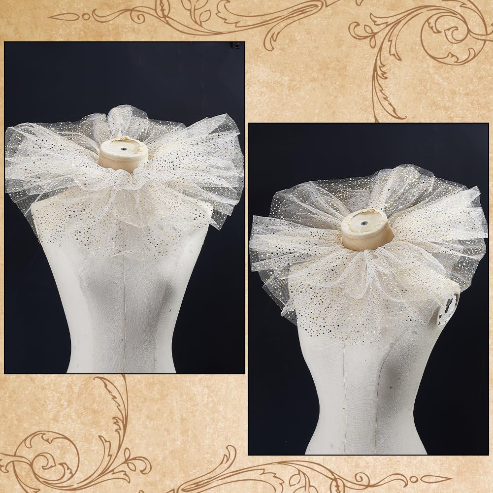 AHANDMAKER Vintage Mesh Neck Ruff Ruffle Collar - Image 3