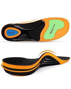 Ailaka Work Boot Insoles for Men Women Plantar Fasciitis Relief High Arch Support Inserts for Standing All Day