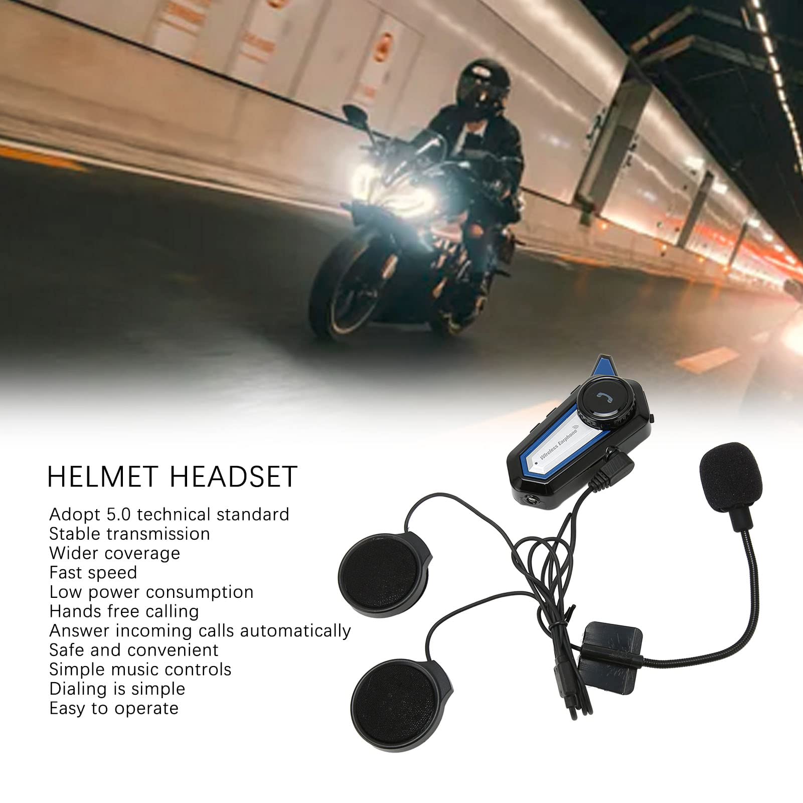 Intercomunicador Auricular Para Casco Moto Auriculares Intercom