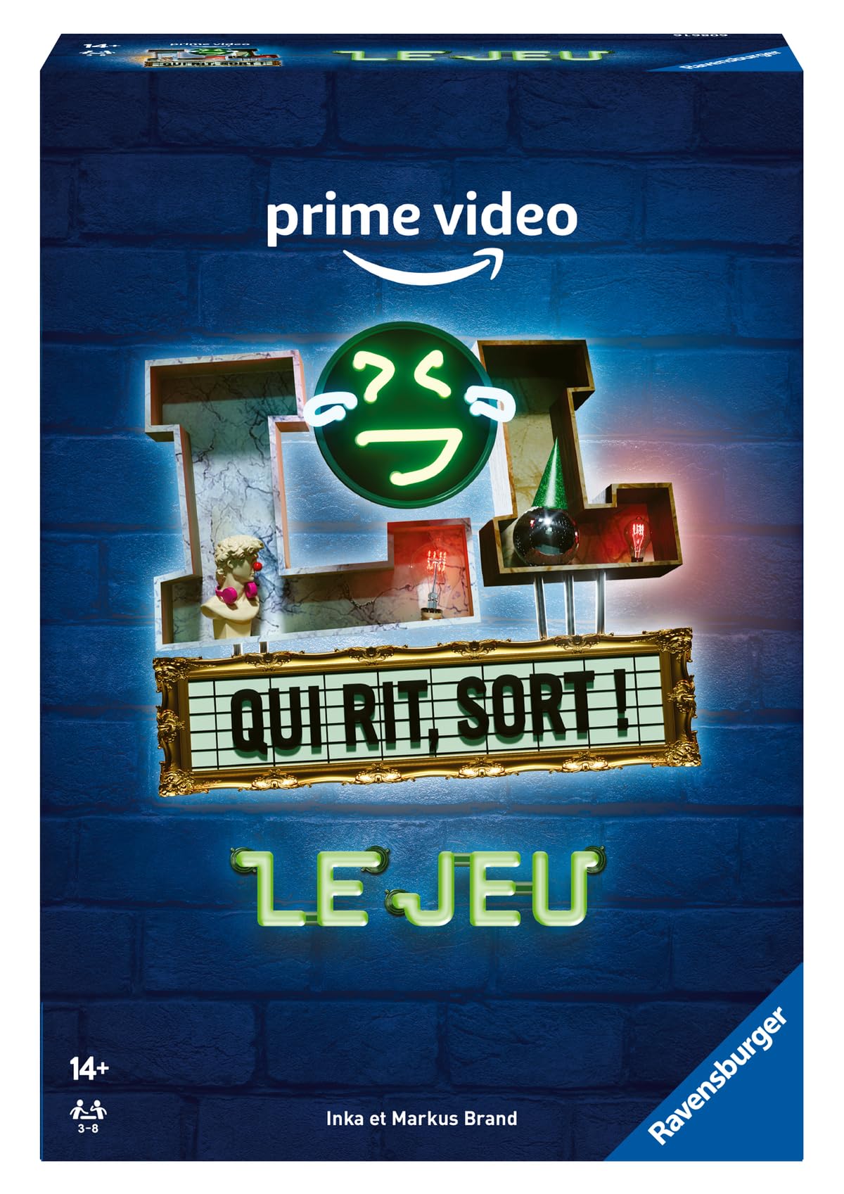 Ravensburger LOL Qui Rit Sort – Jeu d'Ambiance Adulte et Ado – Jeu Apéro pour Soirées Entre Amis ou en Famille – Faire Rire sans Rire – 3 à 8 Joueurs – Dès 14 Ans – Version Française