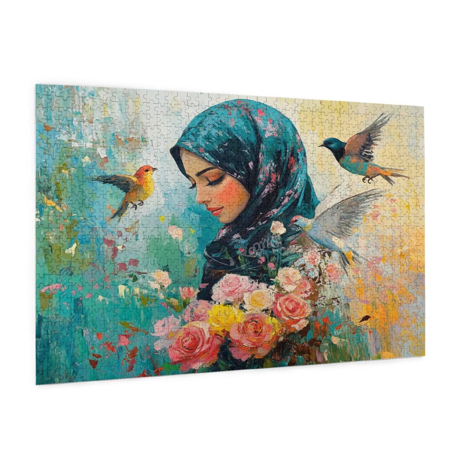 Frau Puzzle 2000 Teile Erwachsene Puzzle Tier Design für Erwachsene und Beginner, HD Farbe HolzPuzzle mit Geschenkbox Verpackung for Zimmer Deko Wohnzimmer, Geschenke für Frauen 70x100cm -z1426