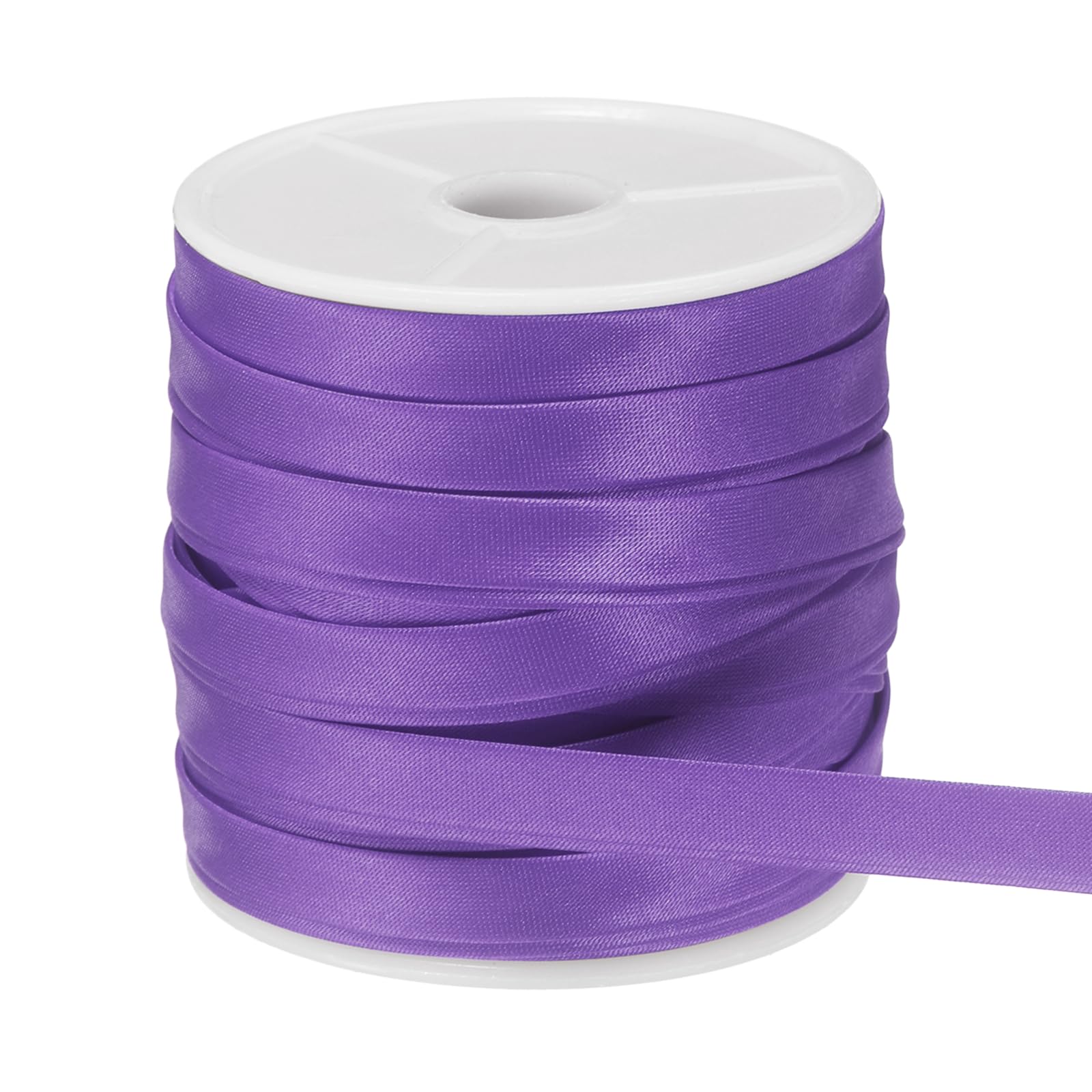 sourcing map Double Fold Bias Tape 3/8" x 25 Yds Satin Bias Purple โ image 1