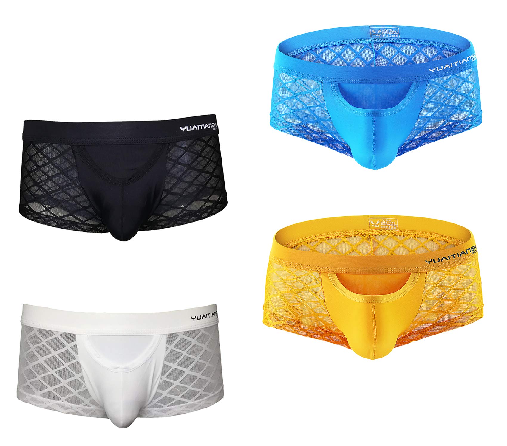 Man Gauze Transparent Briefs Underwear Sexy Pants Low Waist Boxers