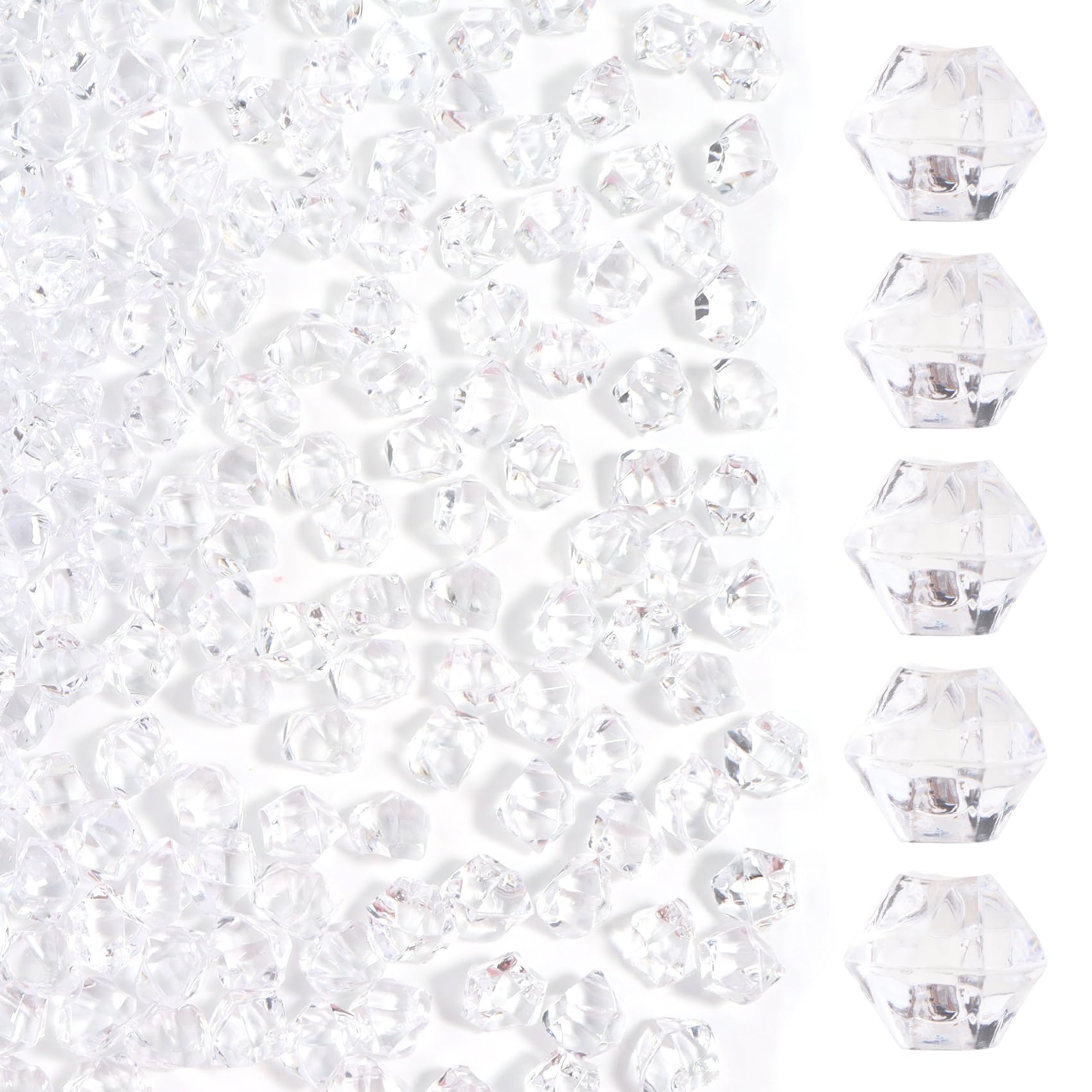 Fausses glaces pilées déco de table mariage et strass cristal loisirs créatifs
