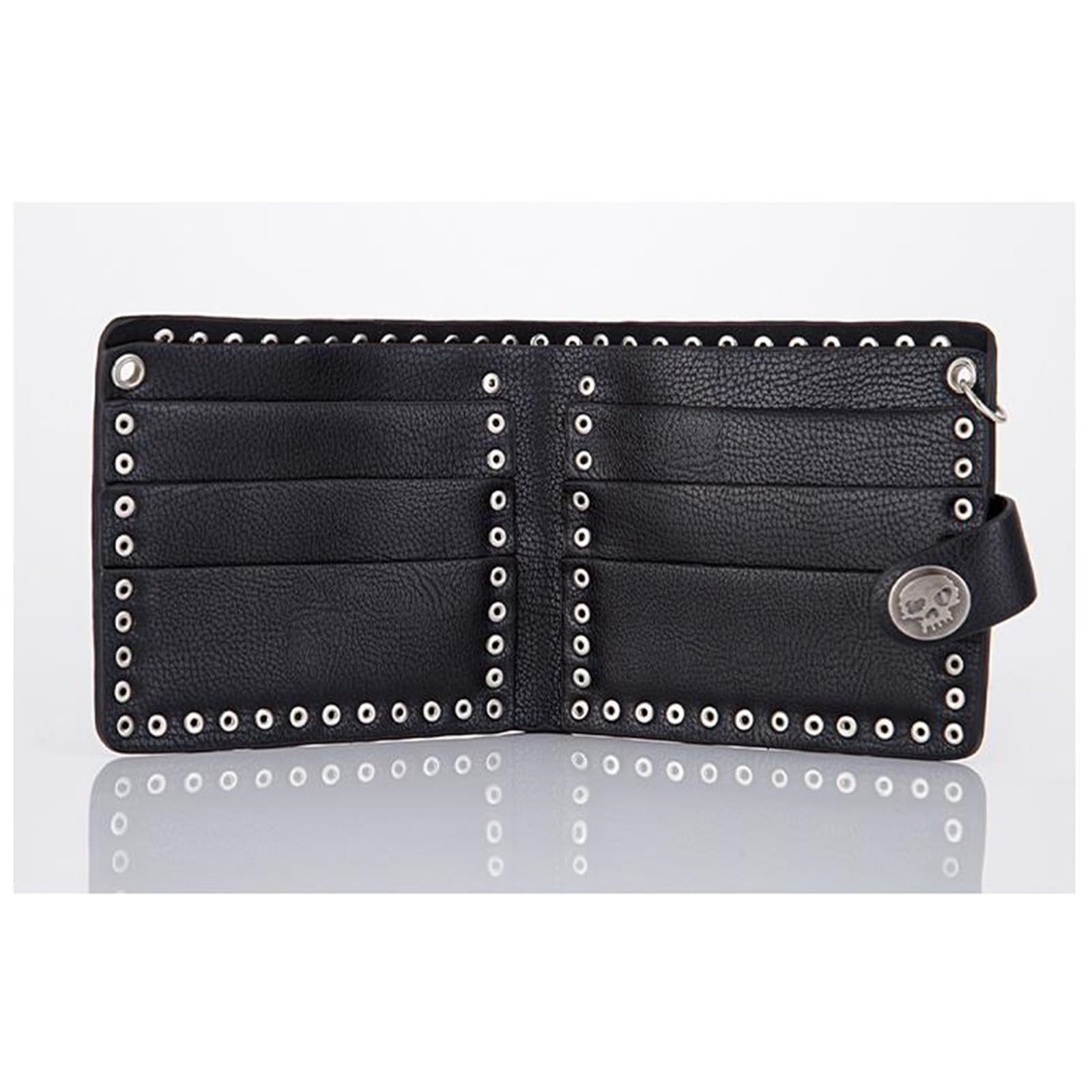 Cartera con Cadena para Hombre Cartera Punk for Hombre, Billetera Personalizada con Cruz y Cadena, Billetera de Motociclista