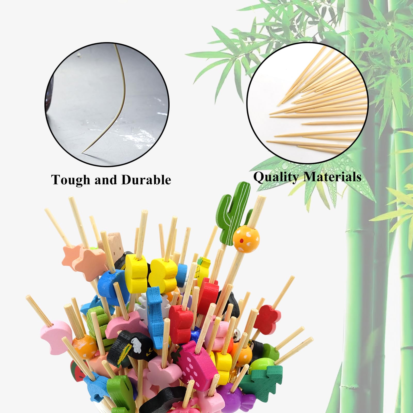 Cocktailsticks Disco Zilver - 4 Stuks