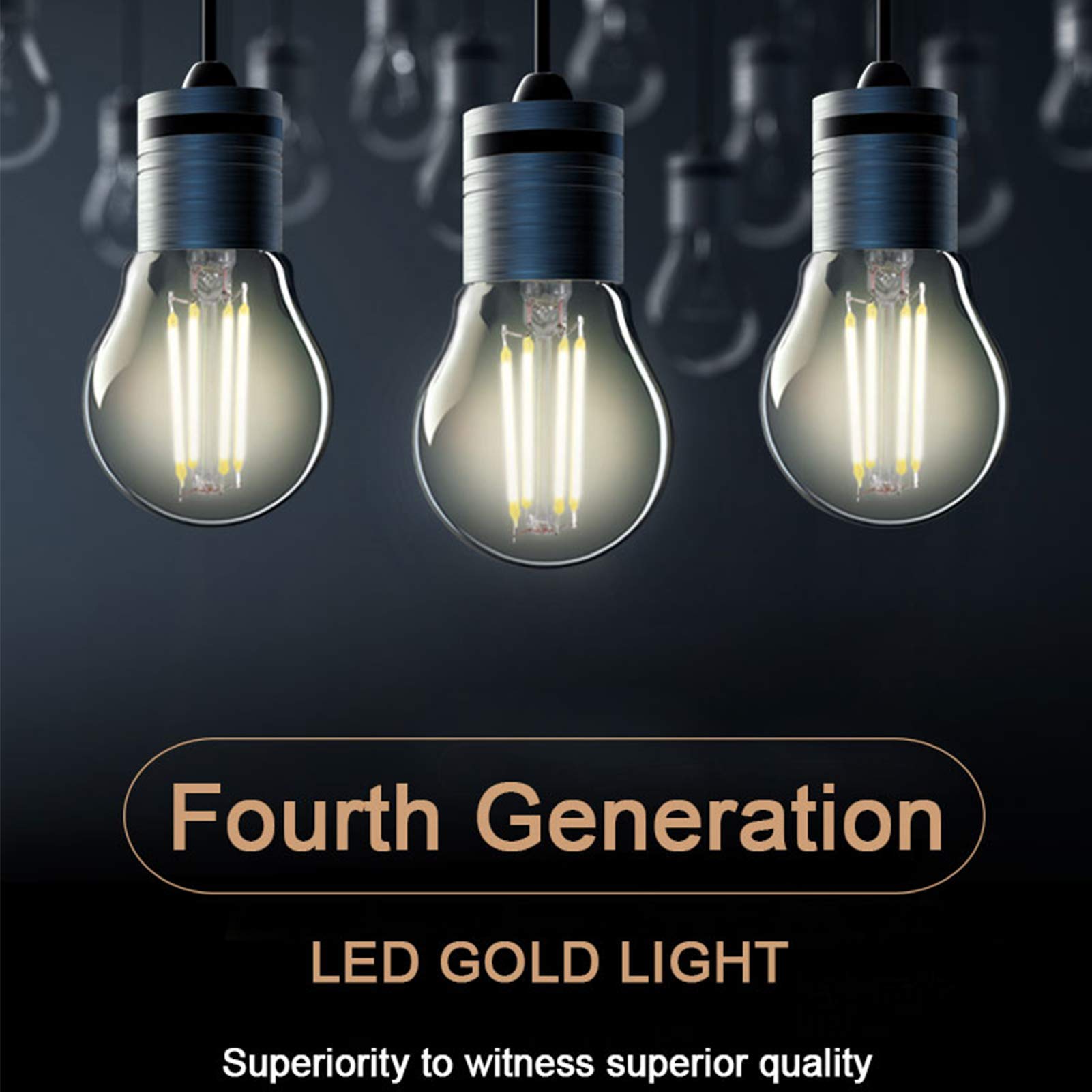Ampoule Edison A60 2W Ancienne Source Lumineuse à Filament 360°; Angle faisceau remplacé par 20 W, utilisé l'éclairage rétro décoratif, blanc froid