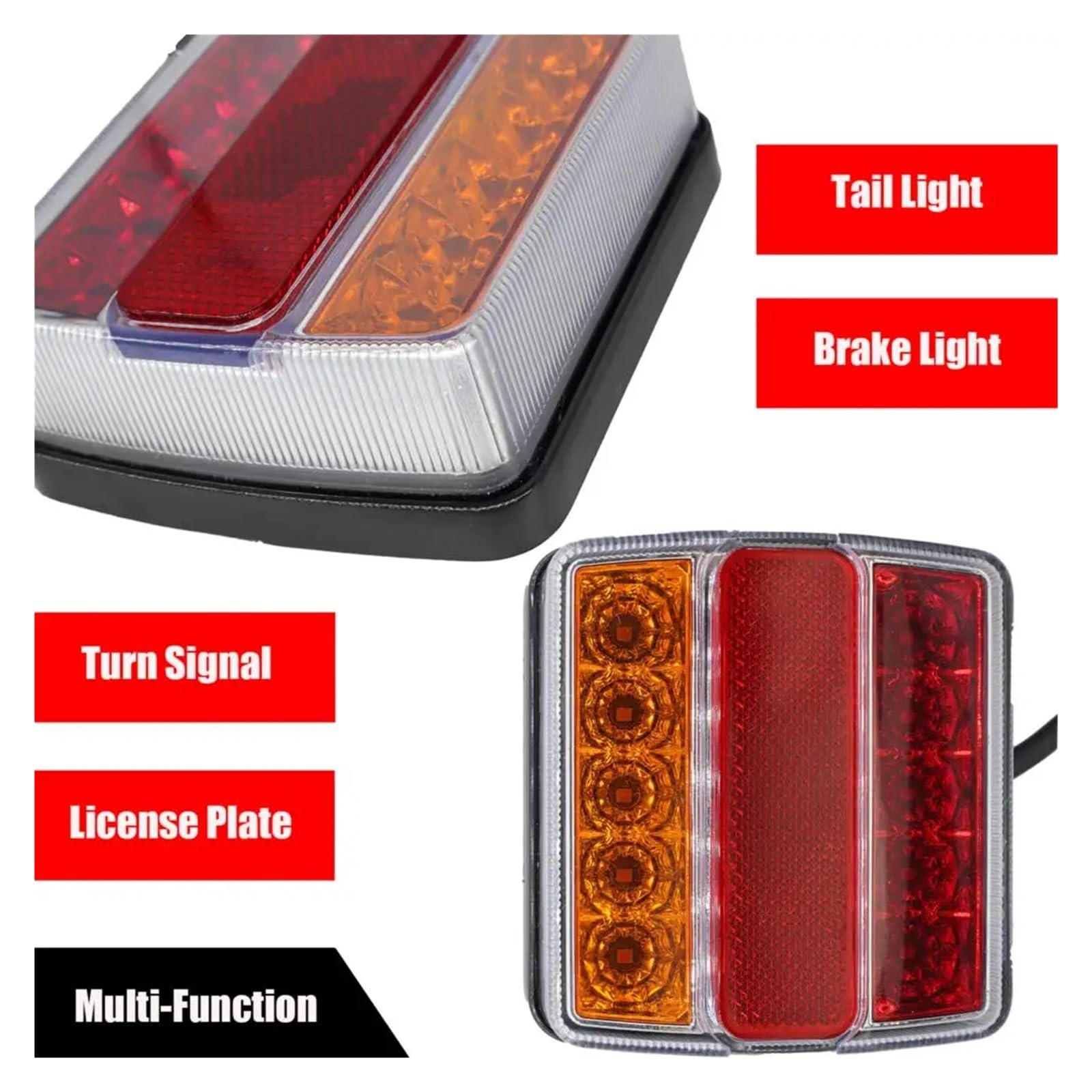 1 zestaw 10 m 7 wtyk pinowy 12 V 16 Led świateł holowniczych przyczepy tylne światło kierunkowskazów tylnych lampka tablicy rejestracyjnej ciężarówka RV Akcesoria do Kamperów i Samochodów Kempingowych