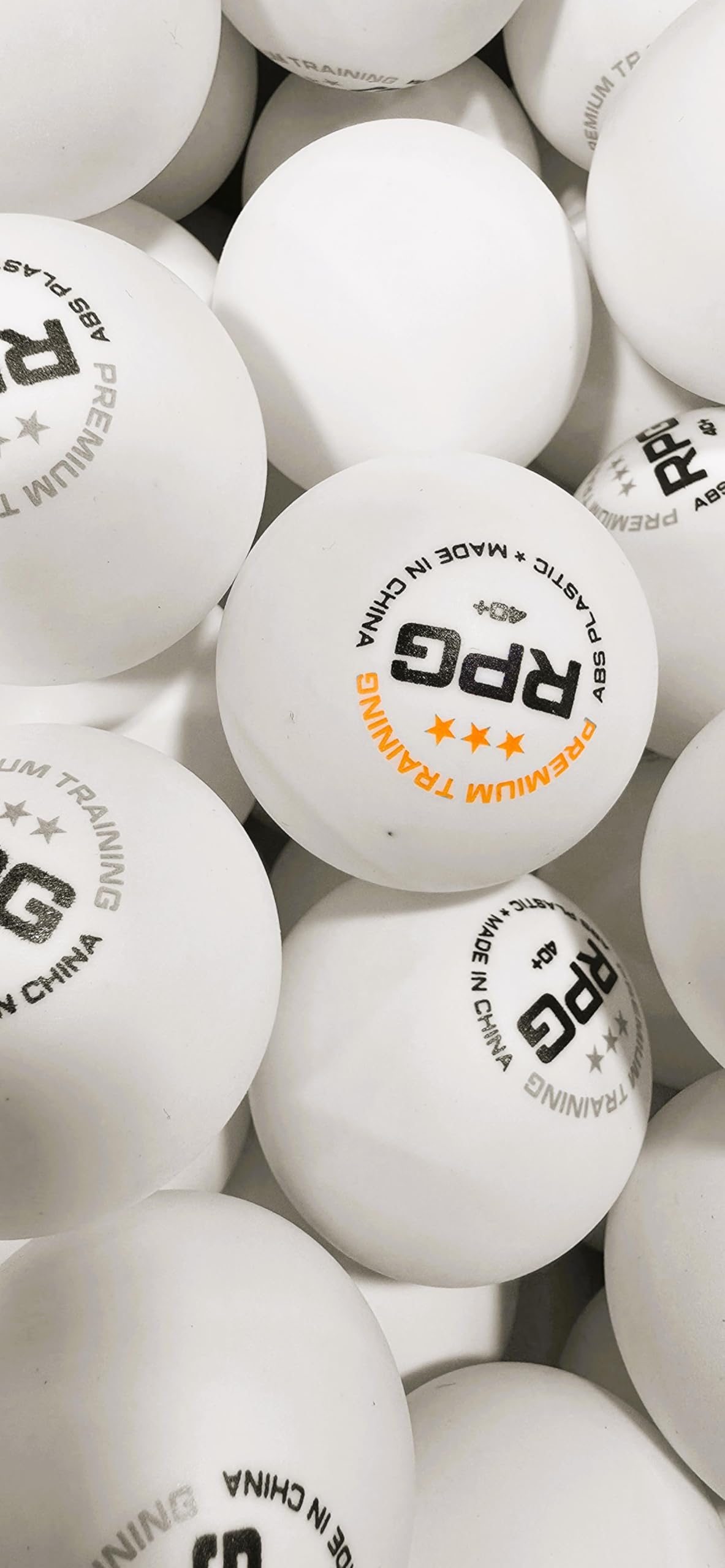 Palline da ping pong in ABS di grado ITTF a 3 stelle, RPG, 40+