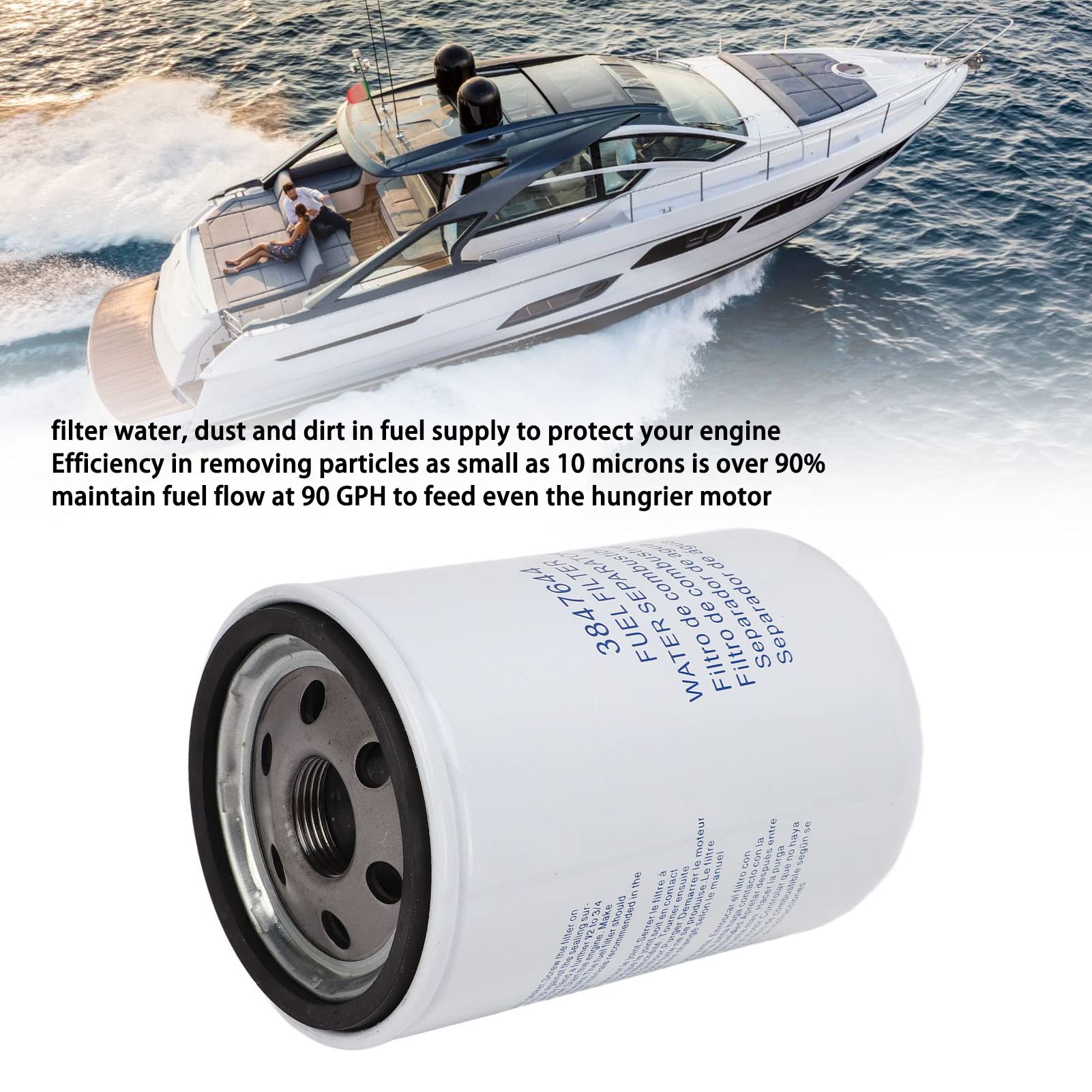 Wasserabscheider Kraftstofffilter, Motor-Kraftstofffilter-Wasserabscheider in Marinequalität 3847644 Ersatz für 3862228 3852413 3851218