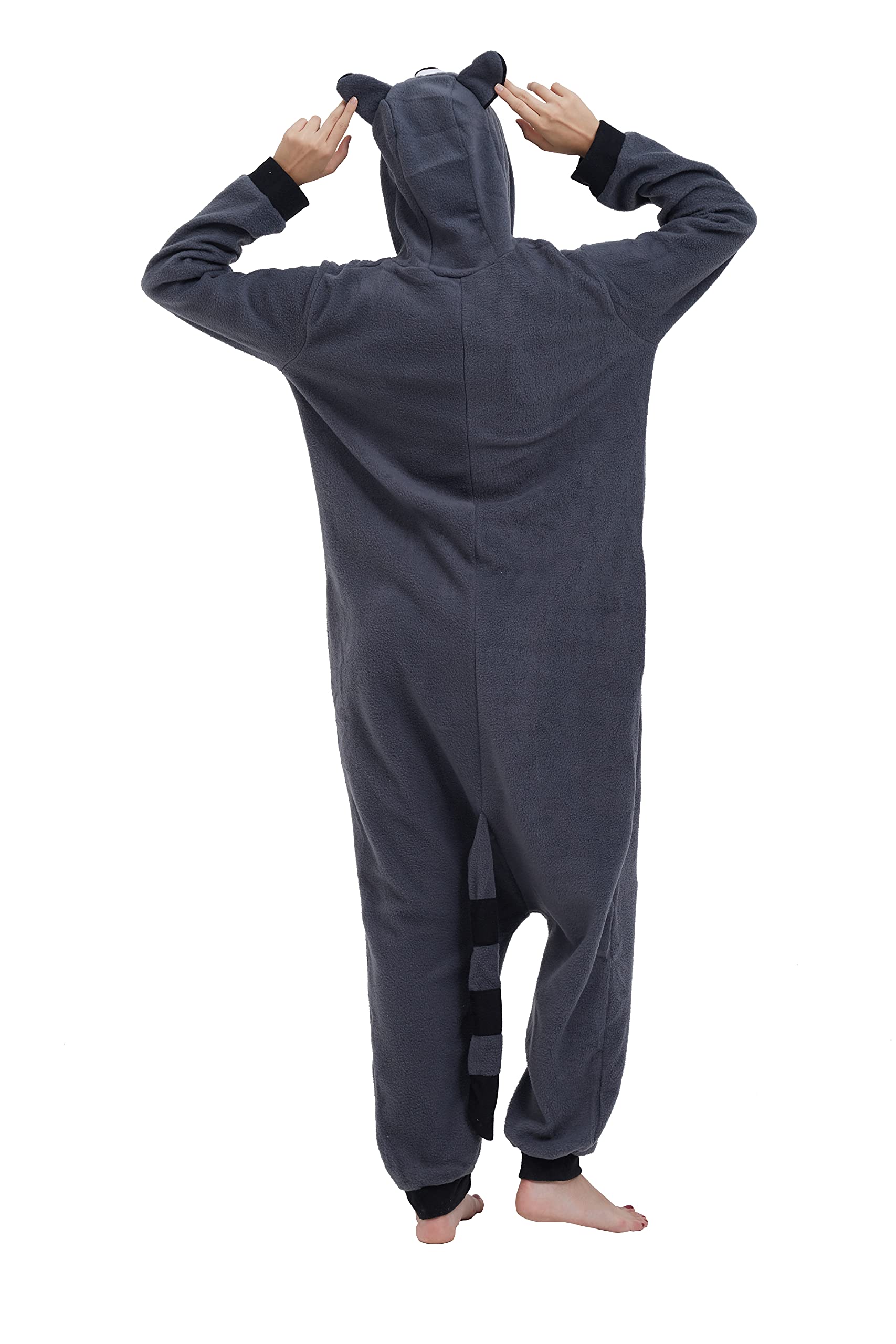 SimZoo Pigiama Intero con Animali per Adulti, Costume Cosplay di Procione Indumenti da Notte per Uomo Donna, Abbigliamento da Casa Unisex Intero