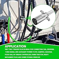 Vista 16 de Nilight Adaptador de remolque de hoja plana de 7 vías a 4 vías, carcasa de nailon resistente a prueba de agua, conector de cableado de 7 pines a 4