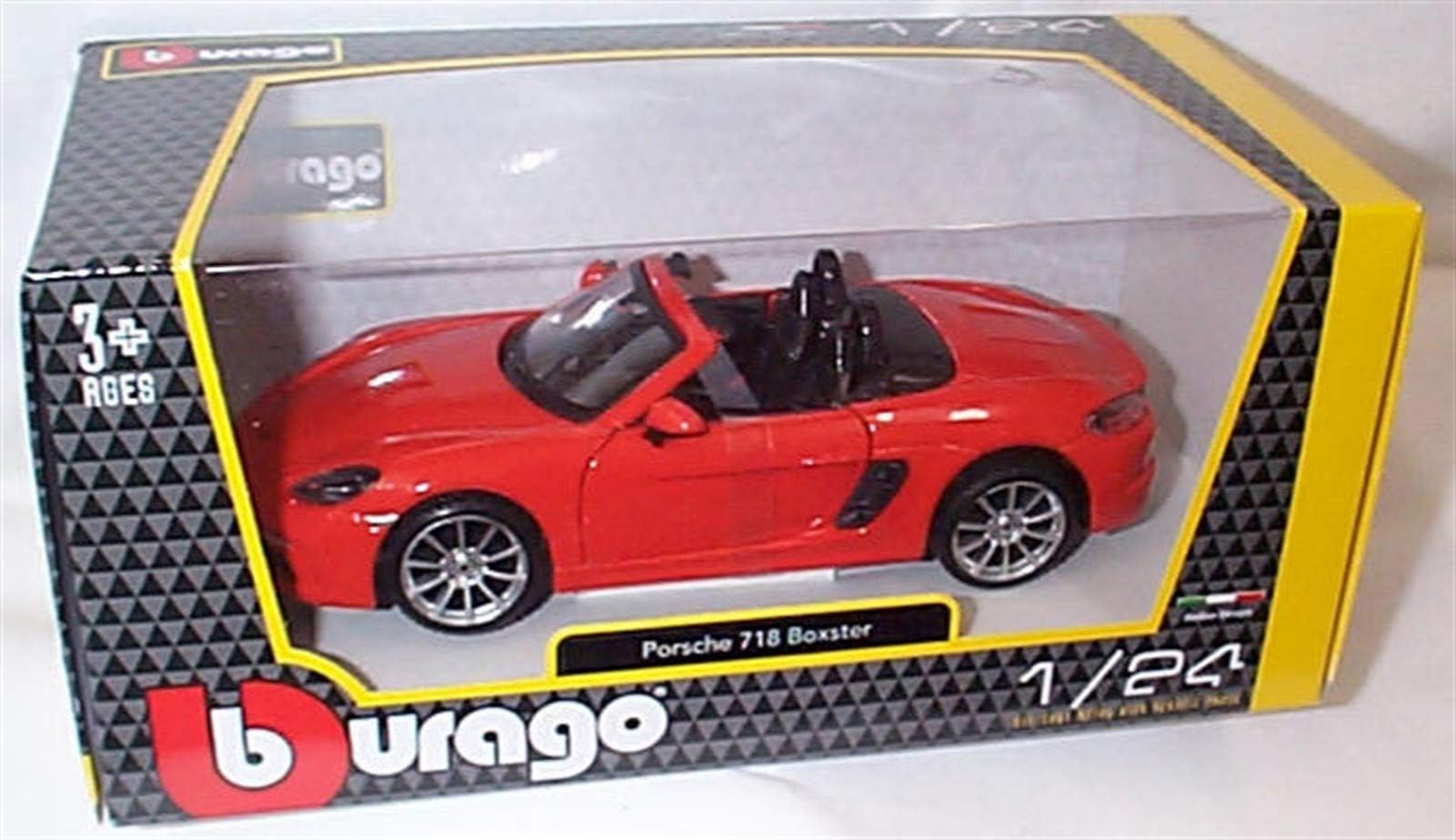 burago orange open top P0RSCHE 718 boxster car 1:24 scale diecast model