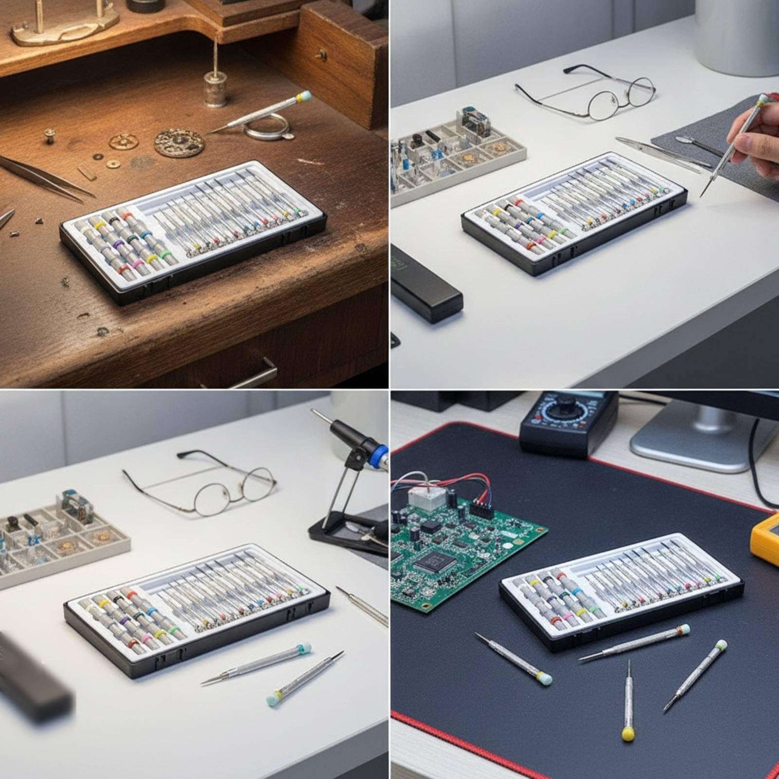 12 Stück Präzisions-Schraubendreher-Set Präzise mechaniker-Schraubendreher-Set Farbcodiert mechaniker-Werkzeugset für Elektronik-Reparatur