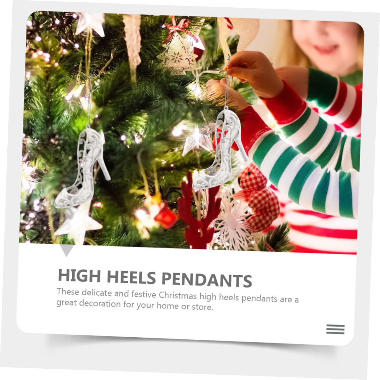 ABOOFAN 2 Juegos De Delicados Colgantes Navideños De Tacones Altos Pequeños para Decoración del Árbol De Navidad 15 Unidades X 2