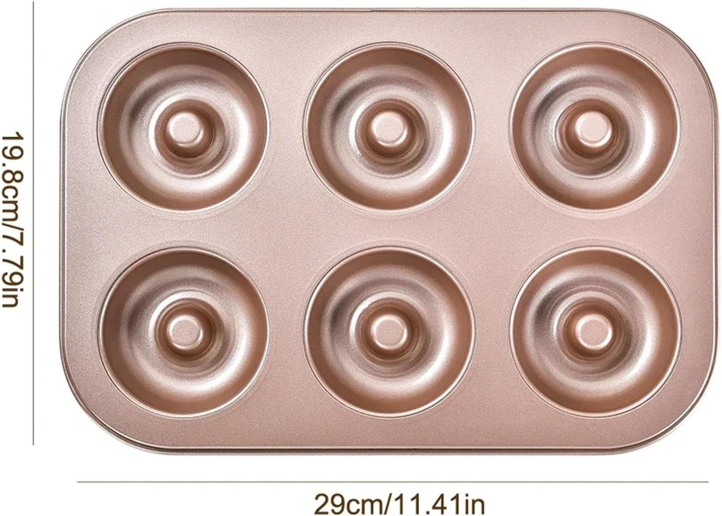 Donut Pan 2 Pcs Becker Round Baking Pan, Non-Stick Golden Mold for Donut & Cake(Doughnut)