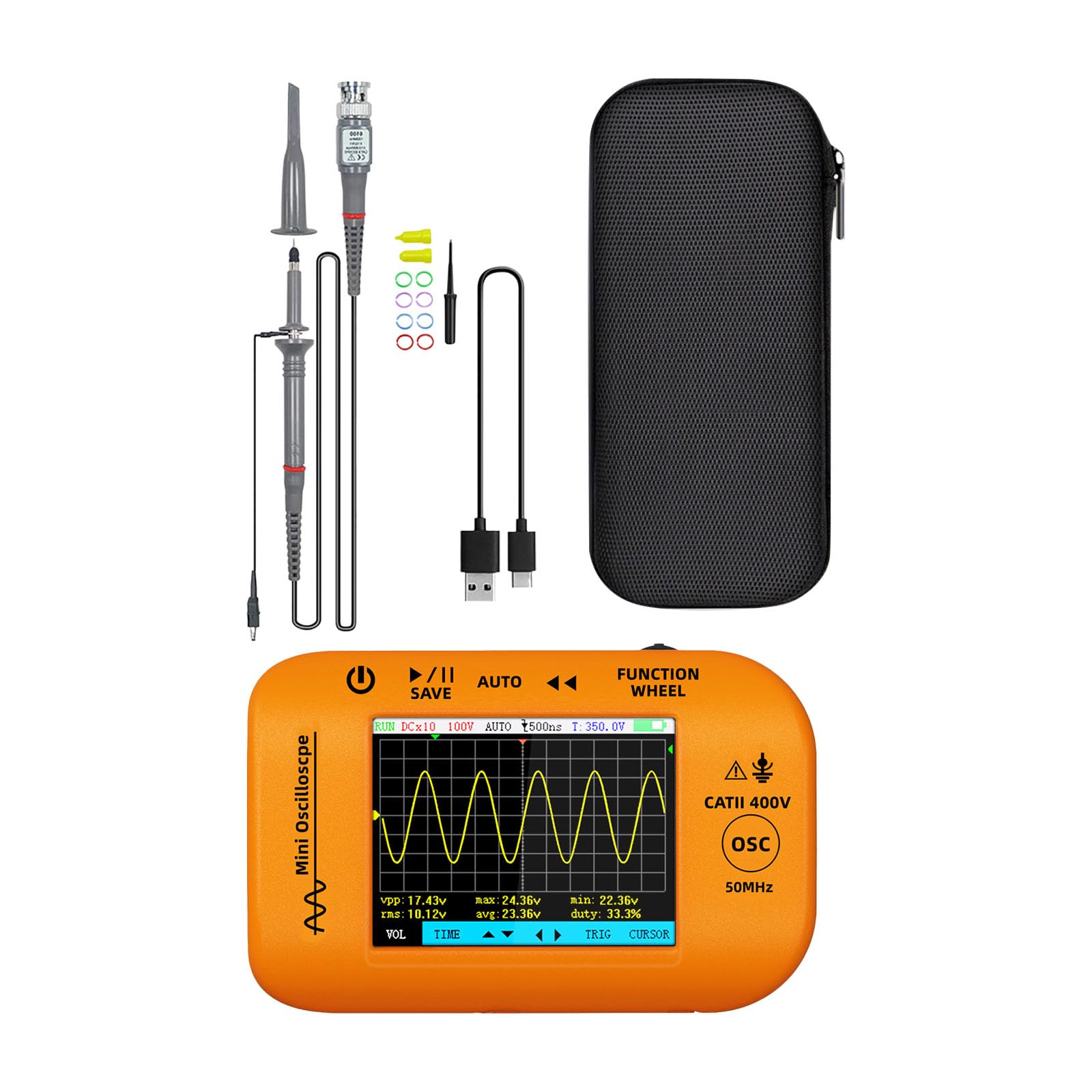 Rgybao Accuracy 200Msa S Sampling Oscilloscope With Build In Function Generator Simple Operate For Electronic Repairs Math Function Oscilloscope