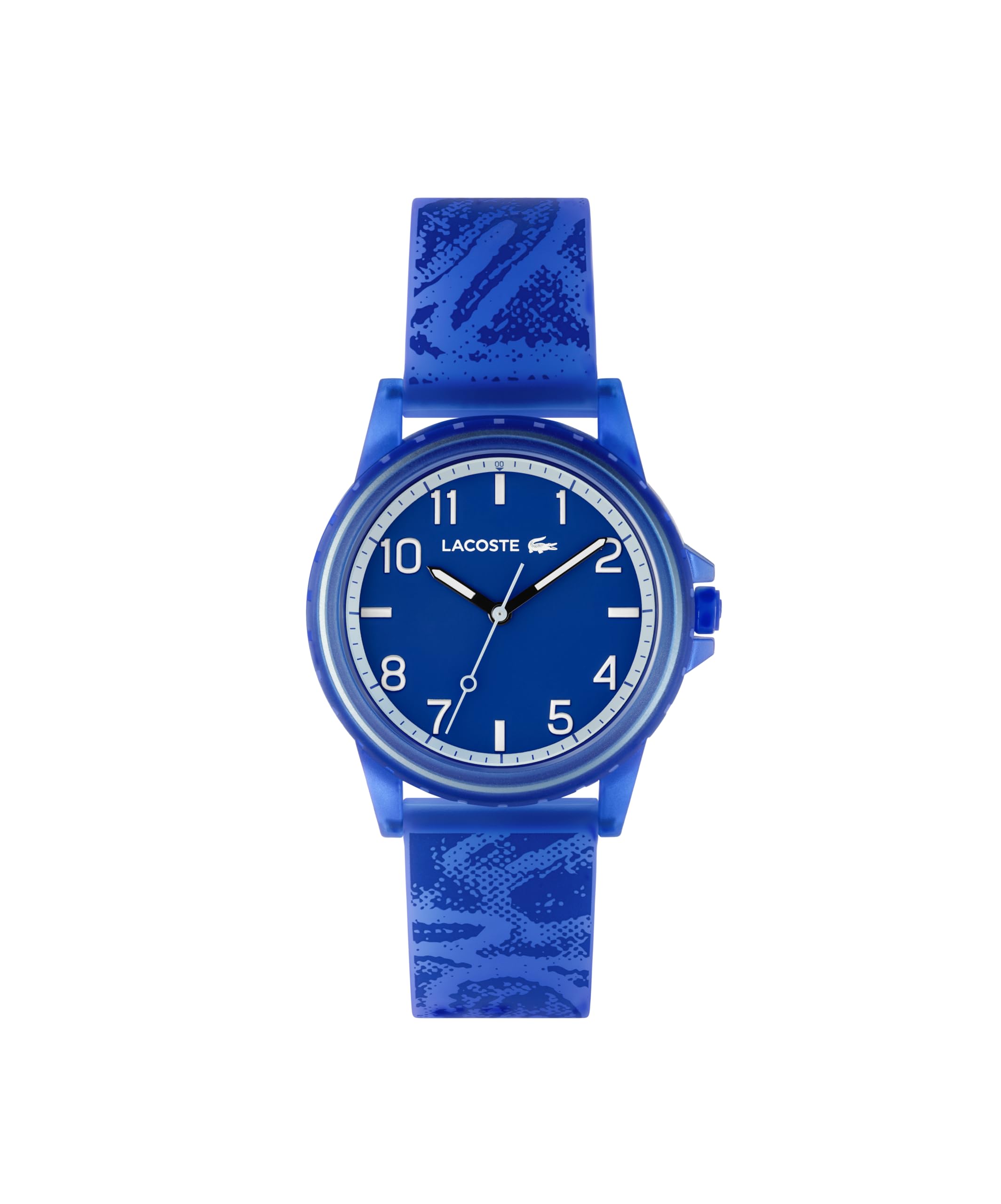 Lacoste Rider analogowy zegarek dziecięcy, mechanizm kwarcowy, wodoodporny, silikonowy pasek, unisex, prezent dla chłopców i dziewcząt, NIEBIESKI, pasek