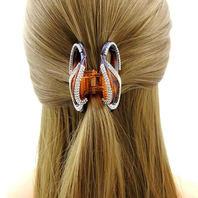 Pinza Mariposa para Cabello Diamond Brown miniatura 4