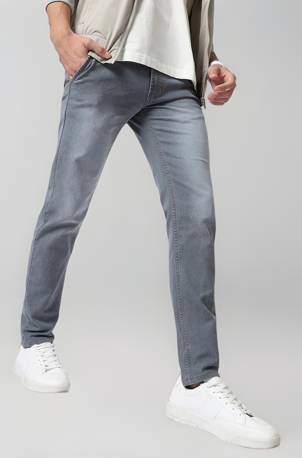 Urbano Fashion Men Mid Rise Slim Fit Washed Jeans Stretchable